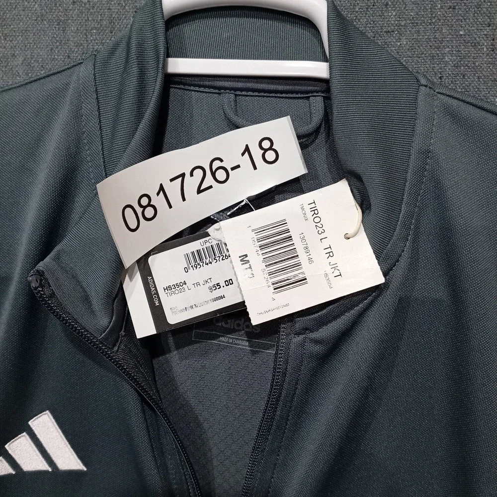 Adidas Tiro 23 Training Jacket Mens Medium Tall MT2 Grey HS3504 AEROREADY Slim